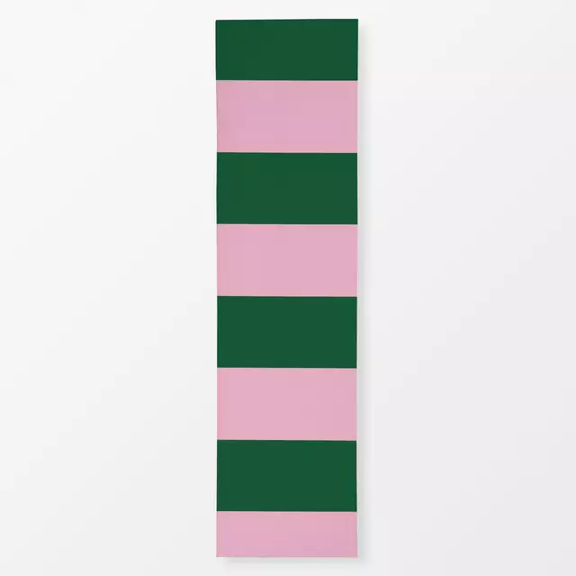 Tischläufer Stripes green rose bold