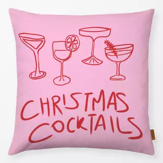 Kissen Christmas Cocktails Pink