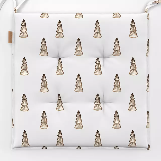 Sitzkissen Trees pattern brown white