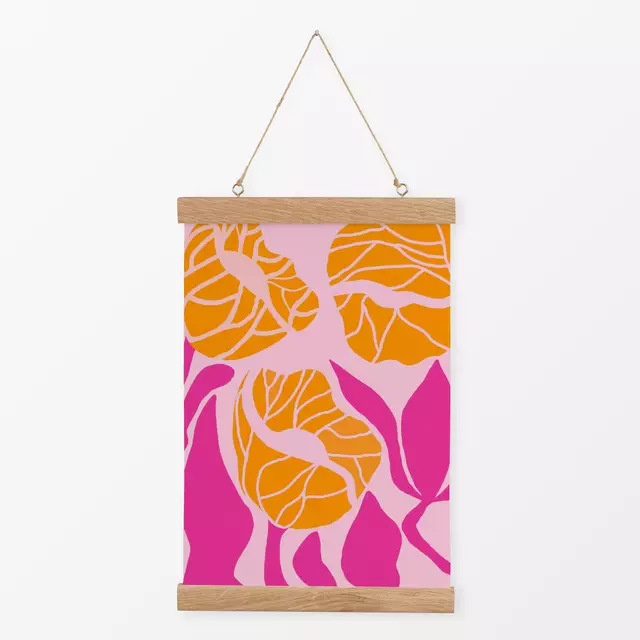 Textilposter Pinke Blumenwelt II