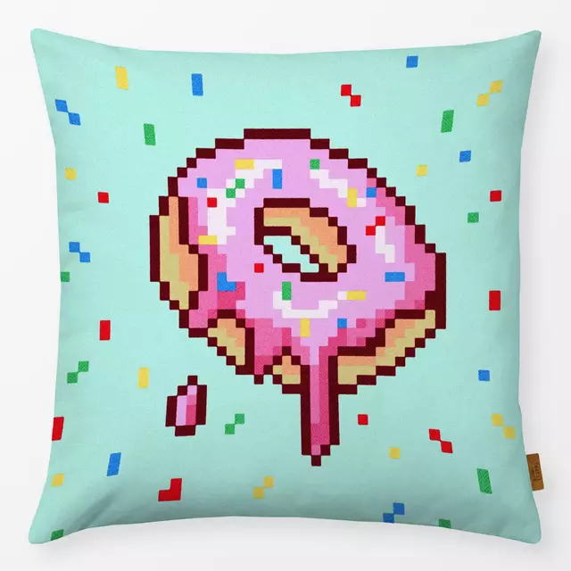 Kissen Pixel Donut