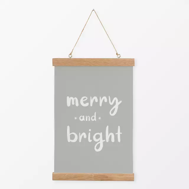 Textilposter Merry and Bright stone
