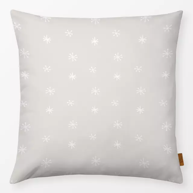 Kissen Schneeflocken zart-beige
