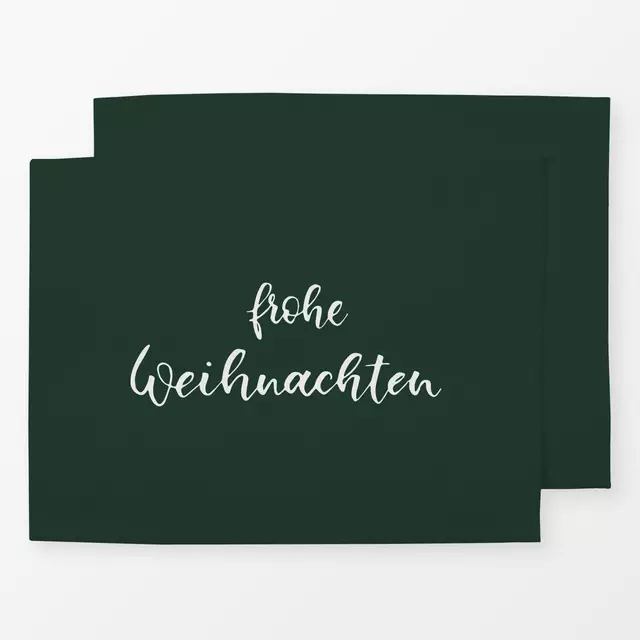 Tischset Frohe Weihnachten tannengrün