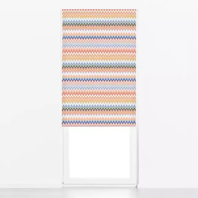 Raffrollo Chevron Ikat Multicolor