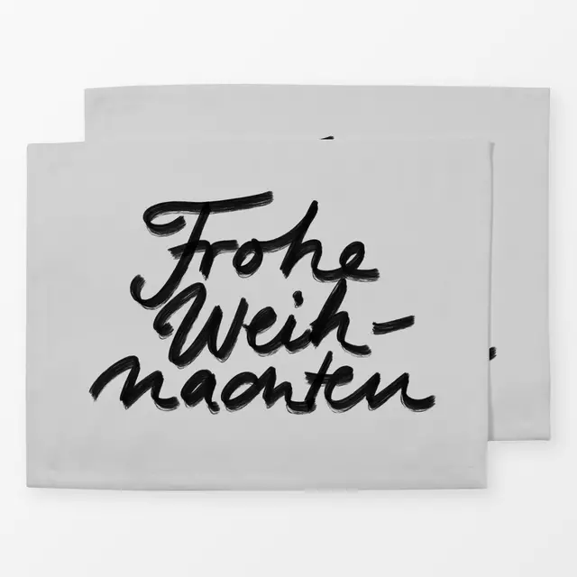 Tischset Frohe Weihnachten GRAU