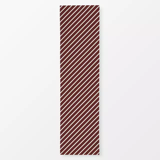 Tischläufer Candy Stripes brick and white