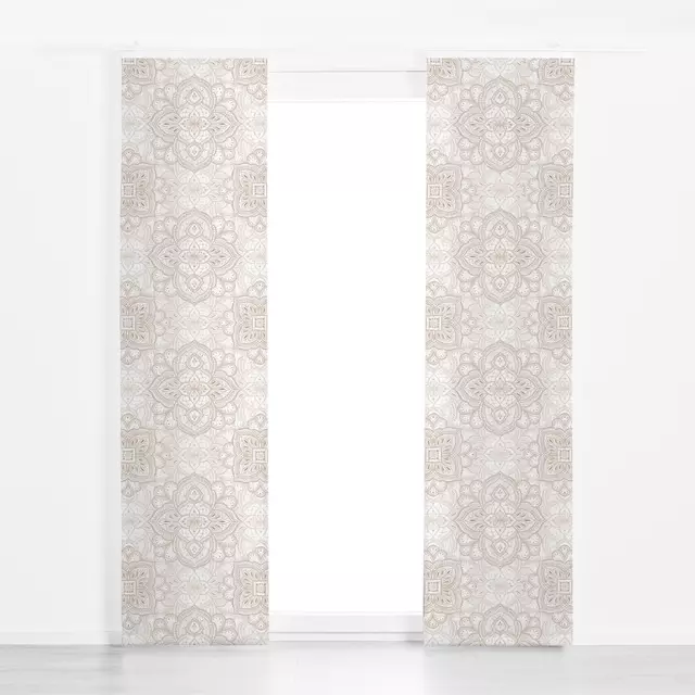 Flächenvorhang Beige boho Marrakesh Fliese 2