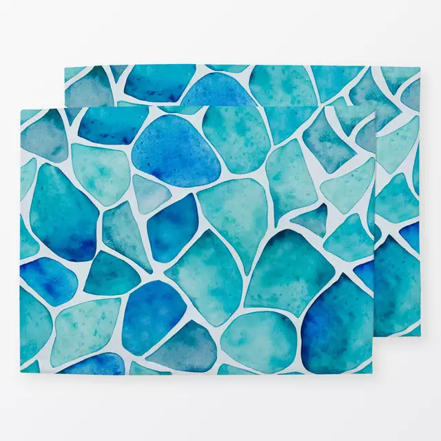 Tischset Sea Glass Aqua blue