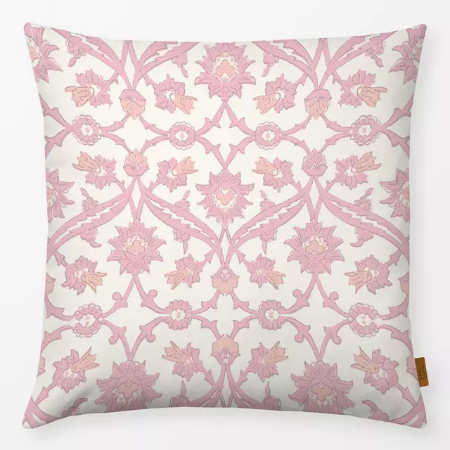 Kissen Baroque floral damask pink