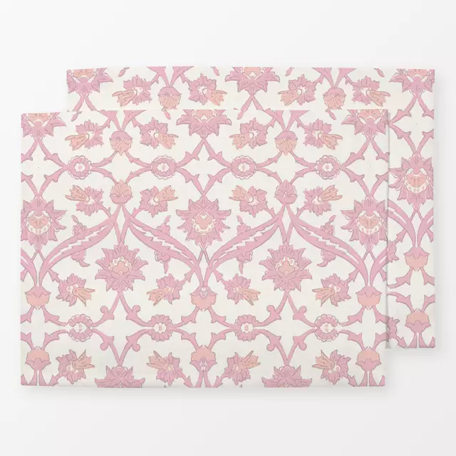 Tischset Baroque floral damask pink