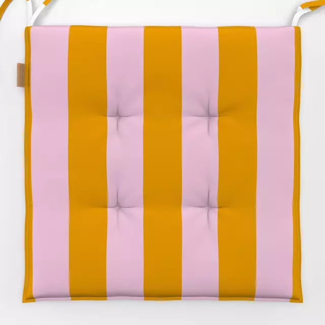 Sitzkissen cabana stripes - rosa orange