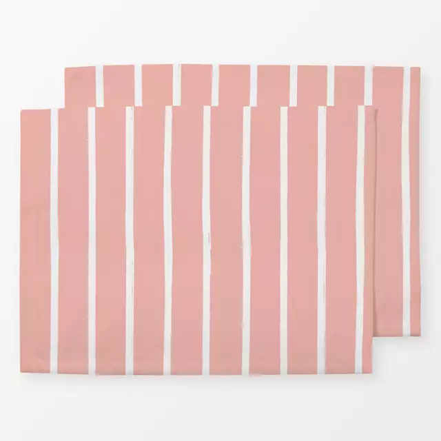 Tischset Scandinavian Stripe Pale Pink