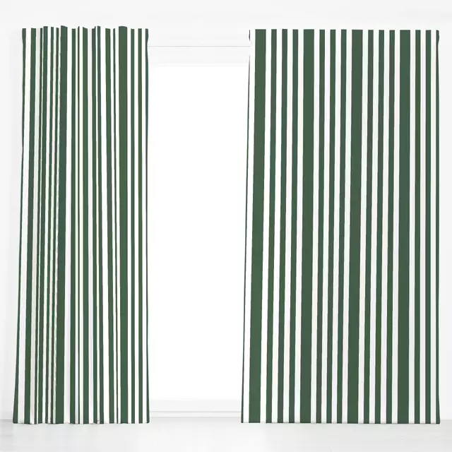 Dekovorhang Vintage Stripe Green