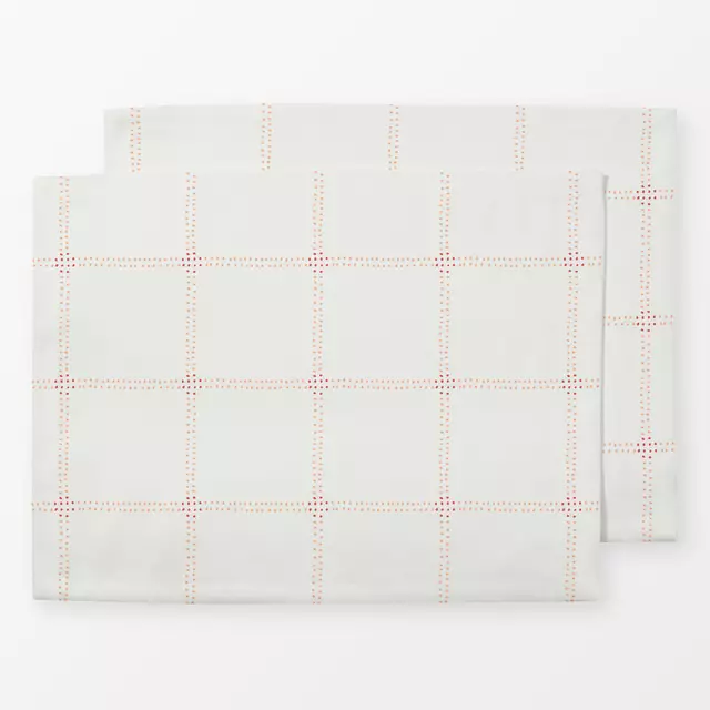 Tischset Dotted Plaid coral