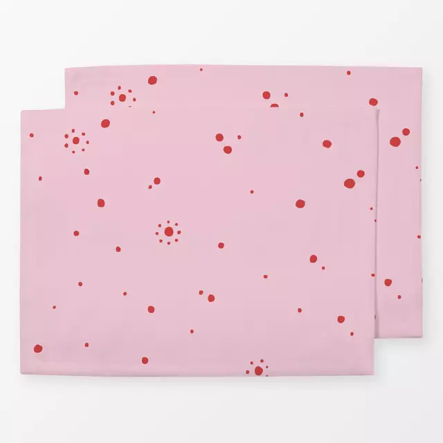 Tischset Sun Dots | rosa rot