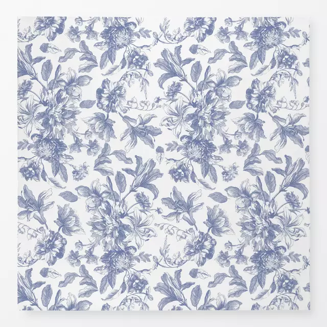 Tischdecke Blaue Blumen - Toile DeJouy