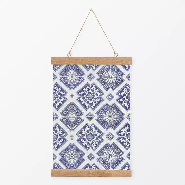 Textilposter Sommer Azulejo Fliese