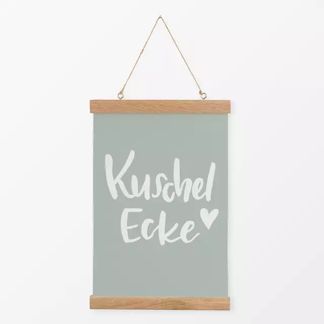 Textilposter Kuschel Ecke salbei