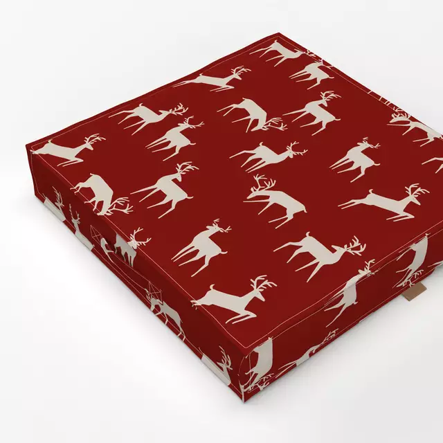 Bodenkissen Hirsche Deers rot