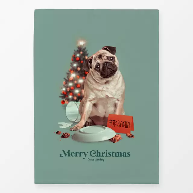 Geschirrtuch Merry Christmas From The Dog