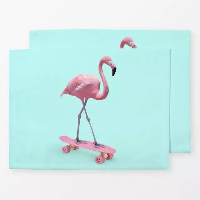 Tischset Skate Flamingo