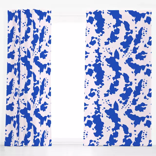 Dekovorhang Organic Shapes | blau