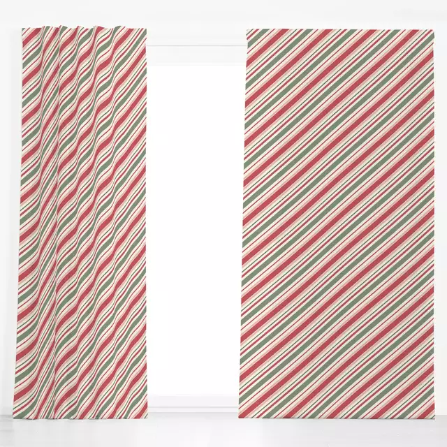 Dekovorhang Christmas Candy Stripes II