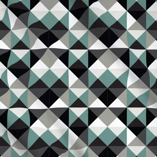 Meterware Geometric Triangels Green