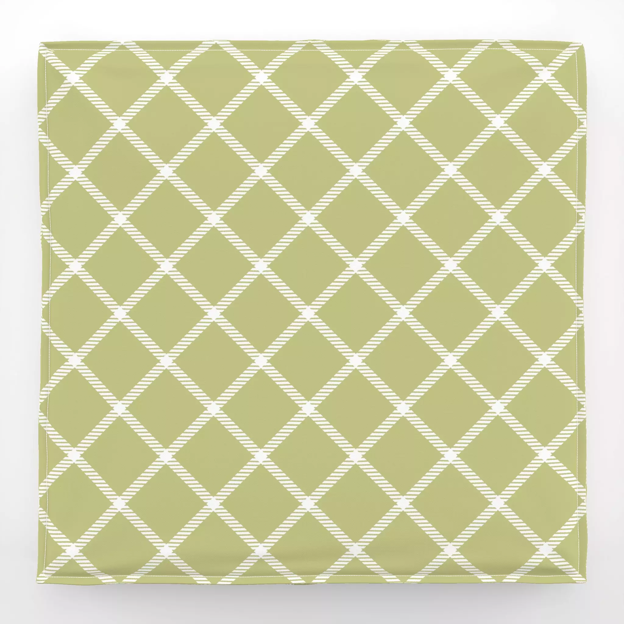 Bodenkissen Grün Weiß Gingham Grid 1 Grün Weiß Gingham Grid 1