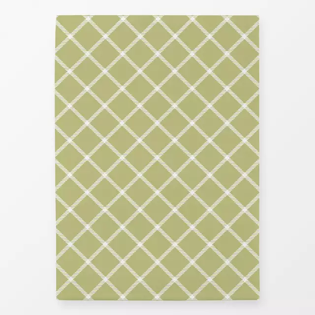 Geschirrtuch Grün Weiß Gingham Grid 1
