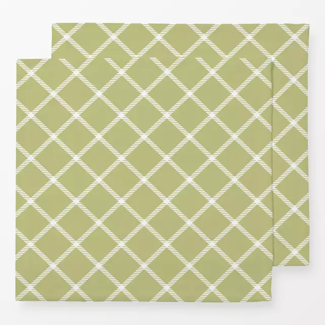 Servietten Grün Weiß Gingham Grid 1