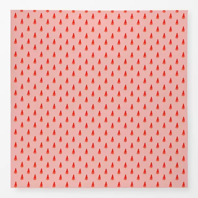 Tischdecke trees-pattern red rosa