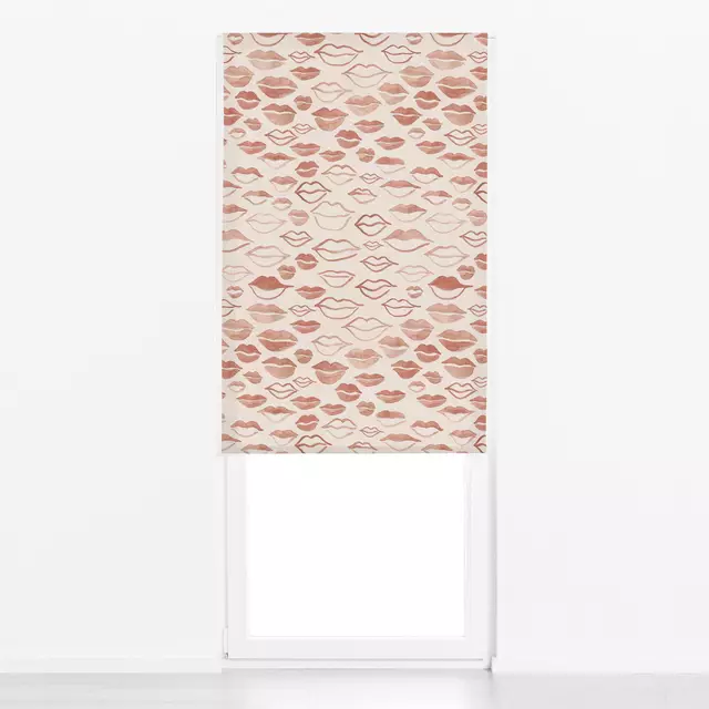 Raffrollo Lineart Kiss Abstract Lips