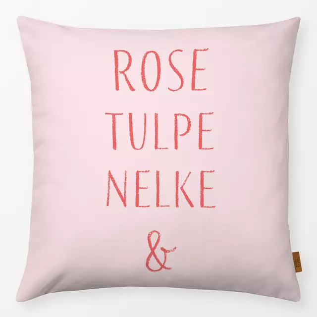 Kissen Rose-Tulpe-Nelke-Lettering