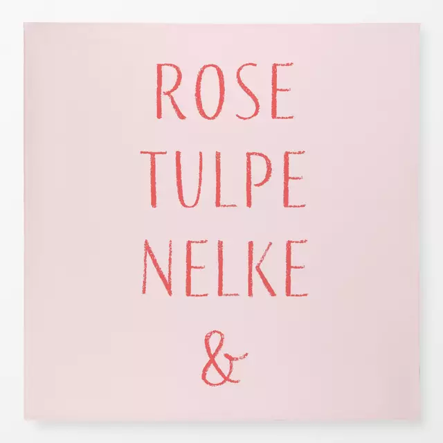 Tischdecke Rose-Tulpe-Nelke-Lettering