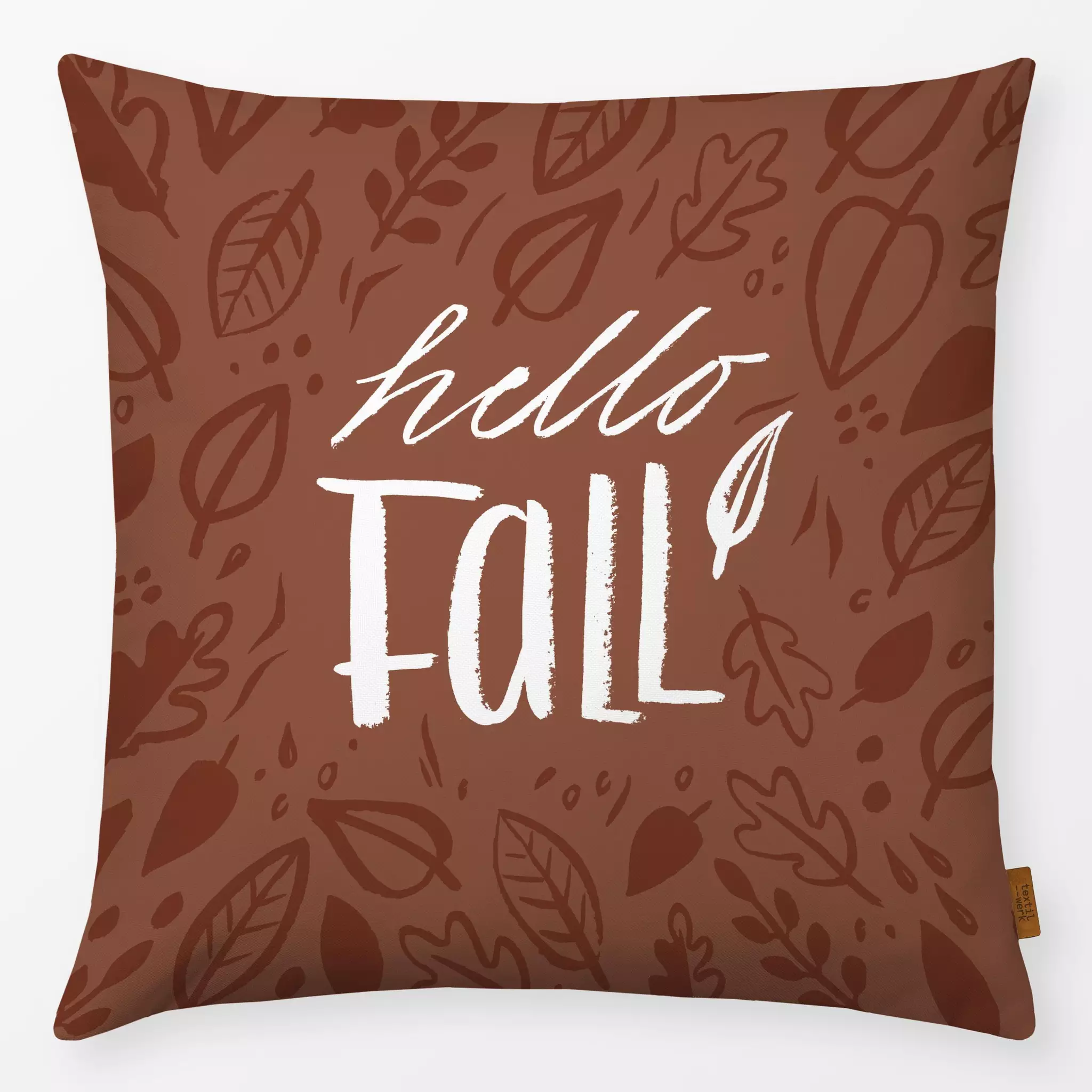 Kissen Hello Fall braun Hello Fall braun
