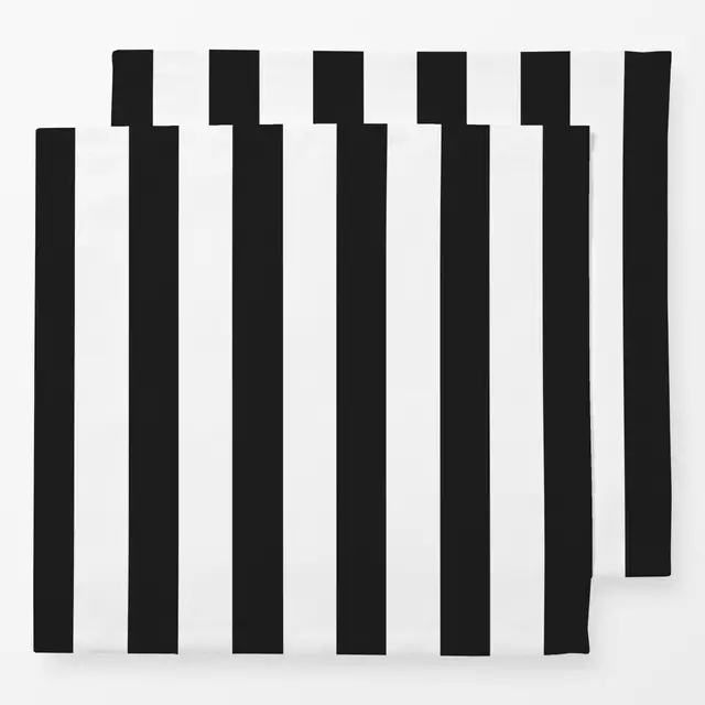 Servietten Paris Streifen schwarz-weiß