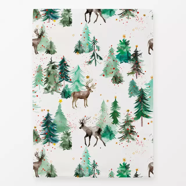 Geschirrtuch Reindeers Christmas Trees