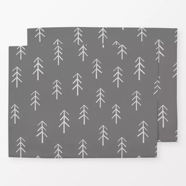 Tischset Wald Forest naturals grau