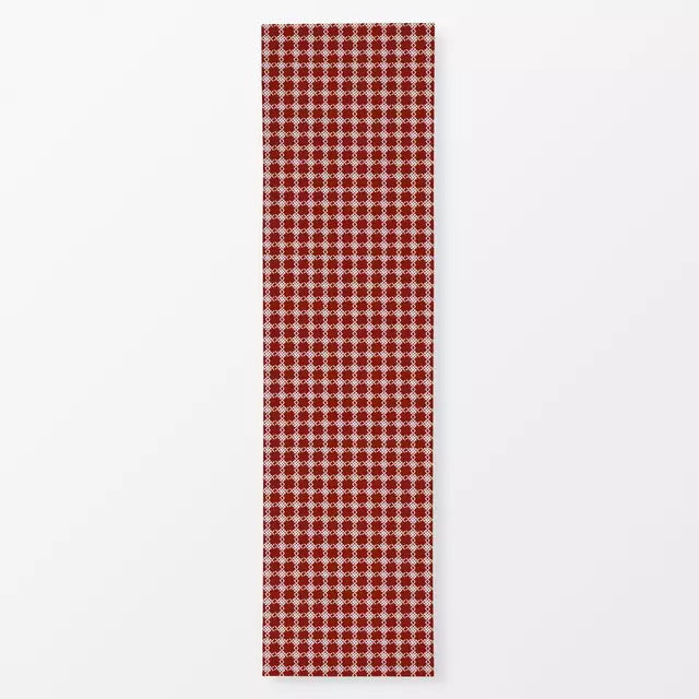 Tischläufer Stickmuster Karo Rot