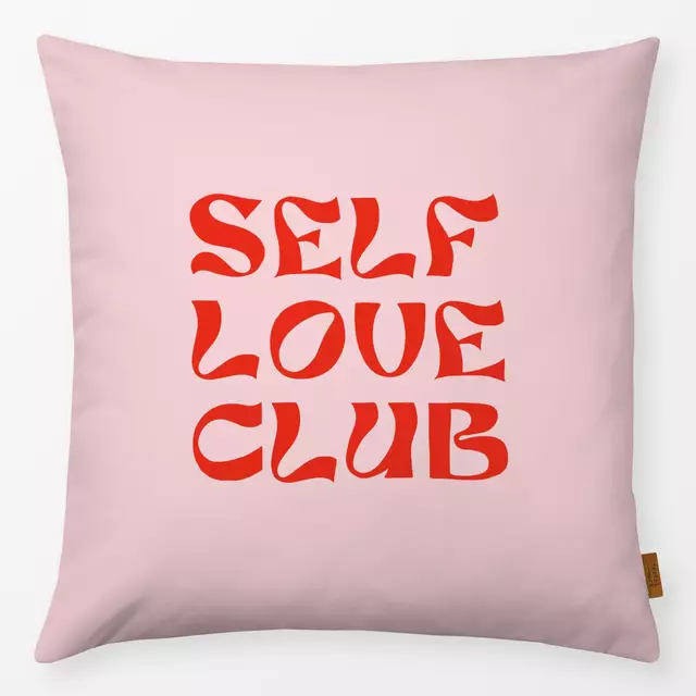 Kissen Self Love Club Rot Rosa