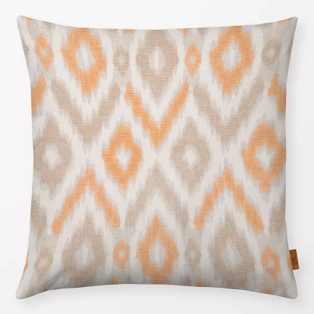 Kissen Diamonds Ikat Beige Orange