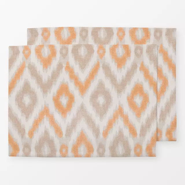 Tischset Diamonds Ikat Beige Orange