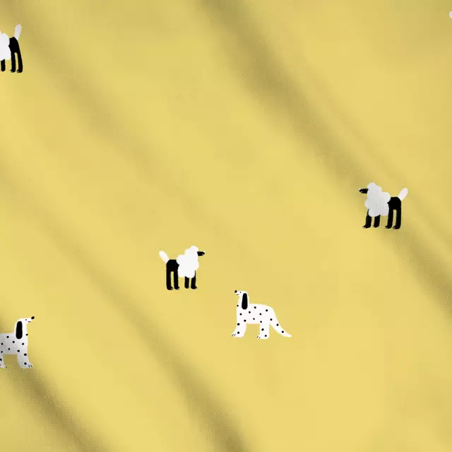 Meterware Dogs Yellow