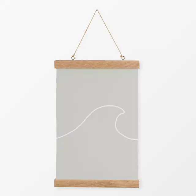 Textilposter Minimal Wave sand beige