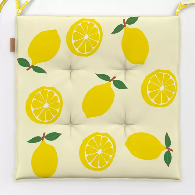 Sitzkissen Zitronen Muster