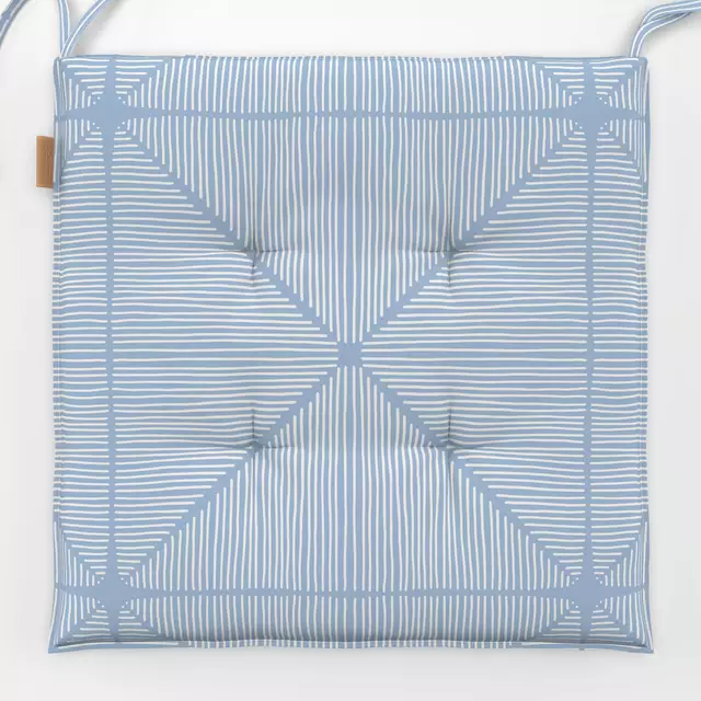 Sitzkissen Striped Triangles blau