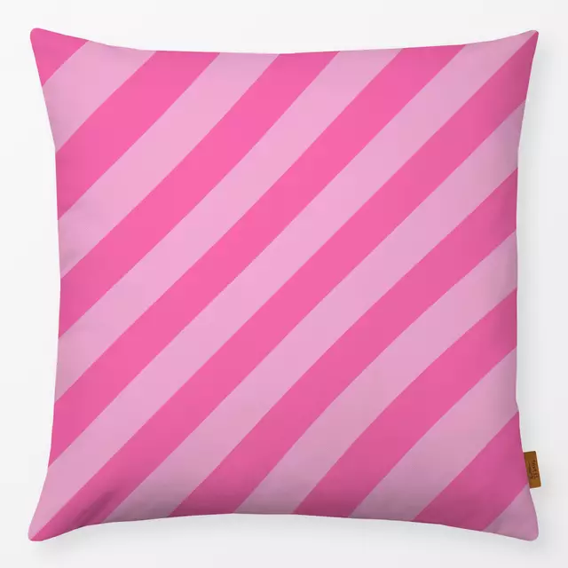 Kissen Pinke Streifen diagonal