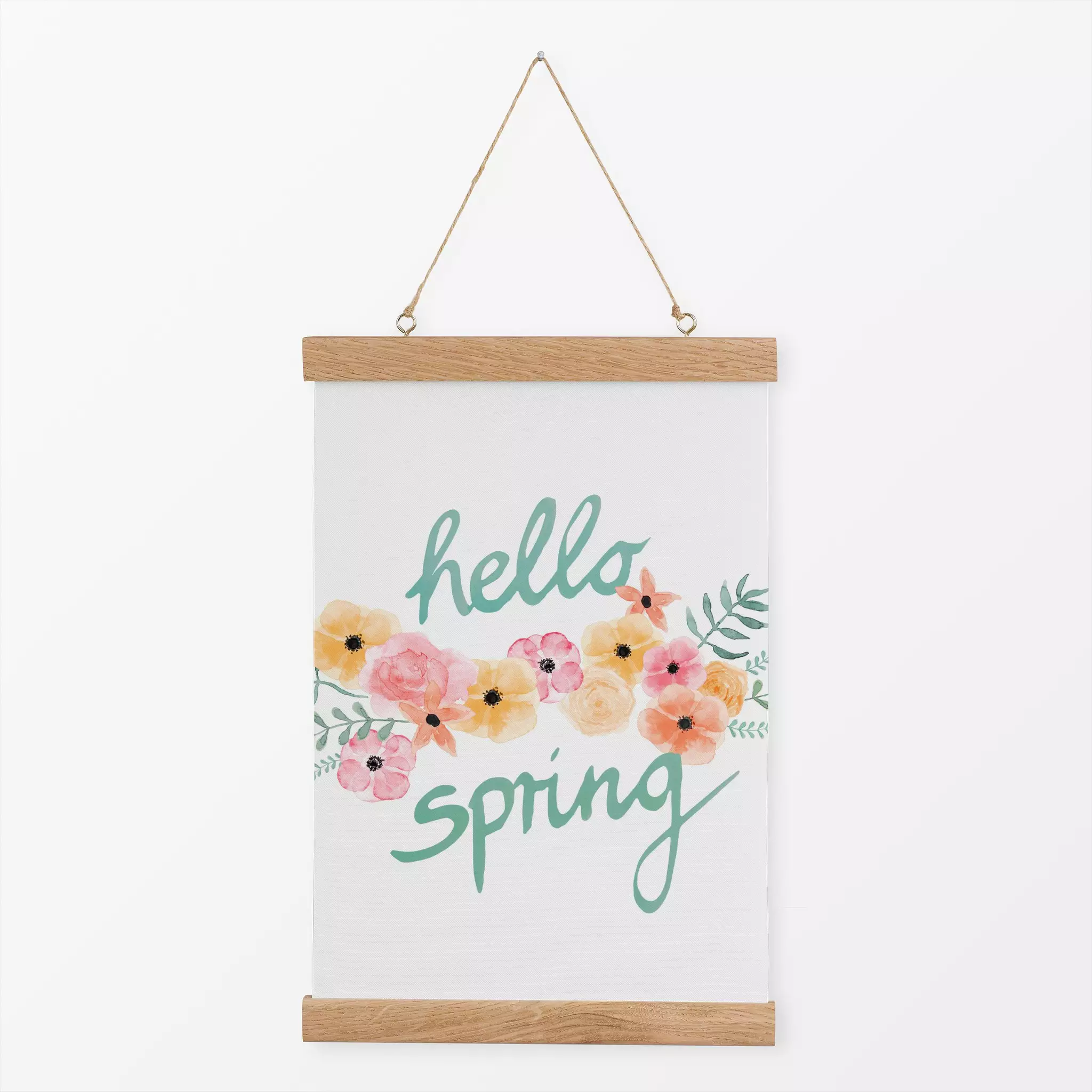 Textilposter Hello Spring Flowers Hello Spring Flowers